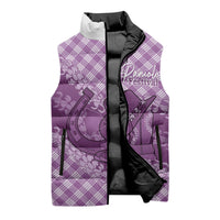 Poni Hawaii Cowboy Palaka Motifs Personalised Sleeveless Puffer Jacket Paniolo Festival Puakenikeni Lei LT14 - Polynesian Pride