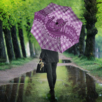 Poni Hawaii Cowboy Palaka Motifs Personalised Umbrella Paniolo Festival Puakenikeni Lei LT14 - Polynesian Pride