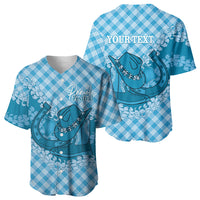 Polu Hawaii Cowboy Palaka Motifs Personalised Baseball Jersey Paniolo Festival Puakenikeni Lei LT14 - Polynesian Pride
