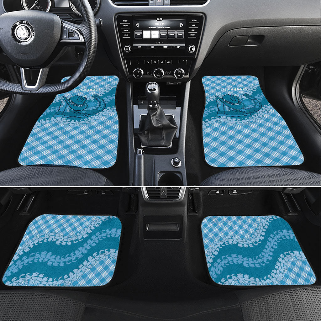 Polu Hawaii Cowboy Palaka Motifs Personalised Car Mats Paniolo Festival Puakenikeni Lei