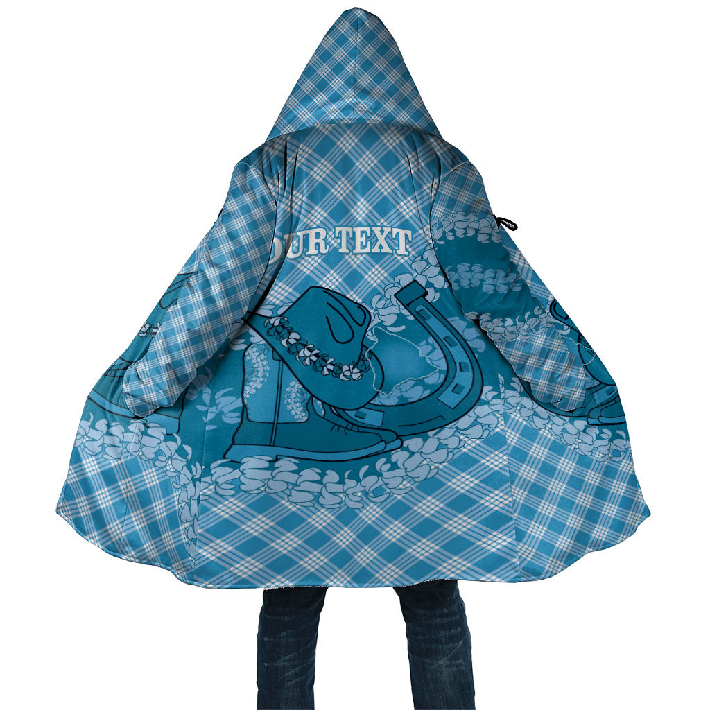 Polu Hawaii Cowboy Palaka Motifs Personalised Cloak Paniolo Festival Puakenikeni Lei