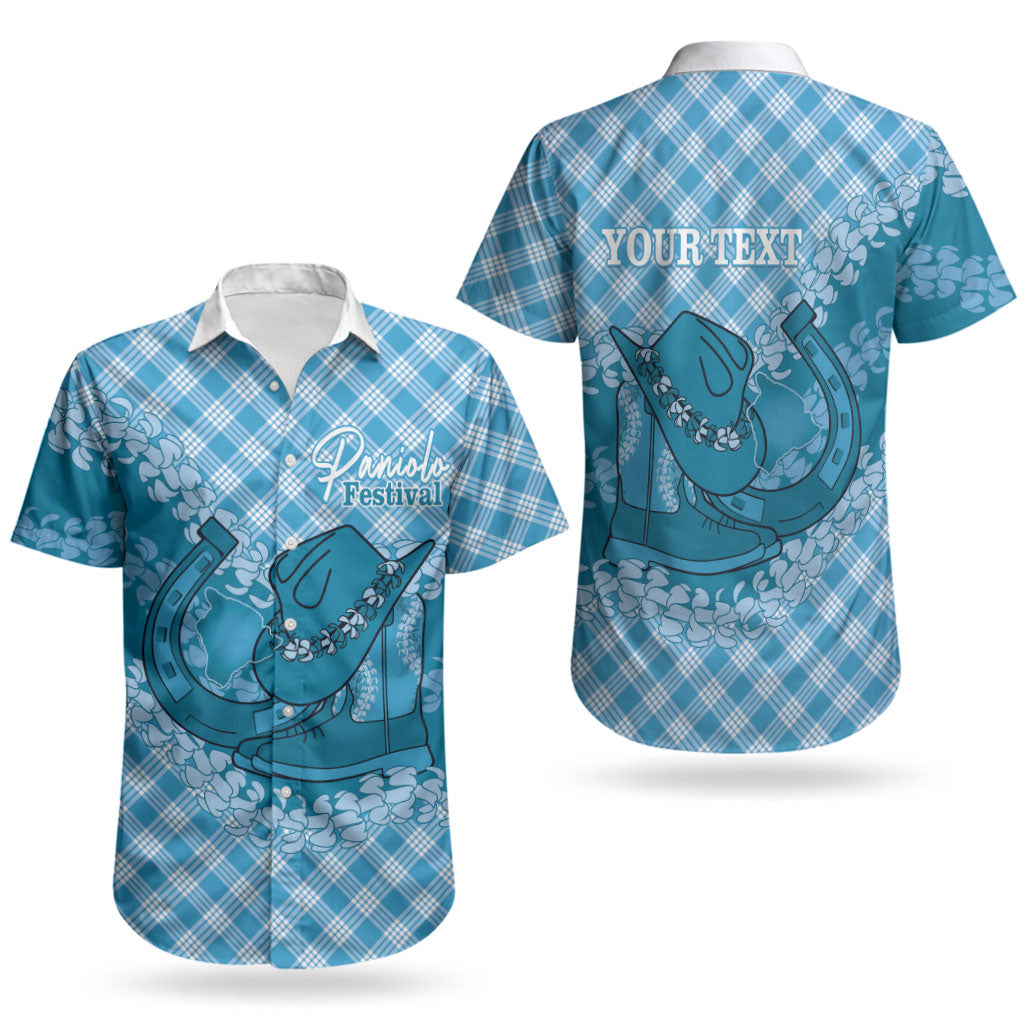 Polu Hawaii Cowboy Palaka Motifs Personalised Couples Matching Summer Maxi Dress and Hawaiian Shirt Paniolo Festival Puakenikeni Lei LT14 - Polynesian Pride