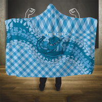 Polu Hawaii Cowboy Palaka Motifs Personalised Hooded Blanket Paniolo Festival Puakenikeni Lei LT14 - Polynesian Pride