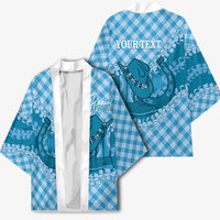 Polu Hawaii Cowboy Palaka Motifs Personalised Kimono Paniolo Festival Puakenikeni Lei LT14 - Polynesian Pride