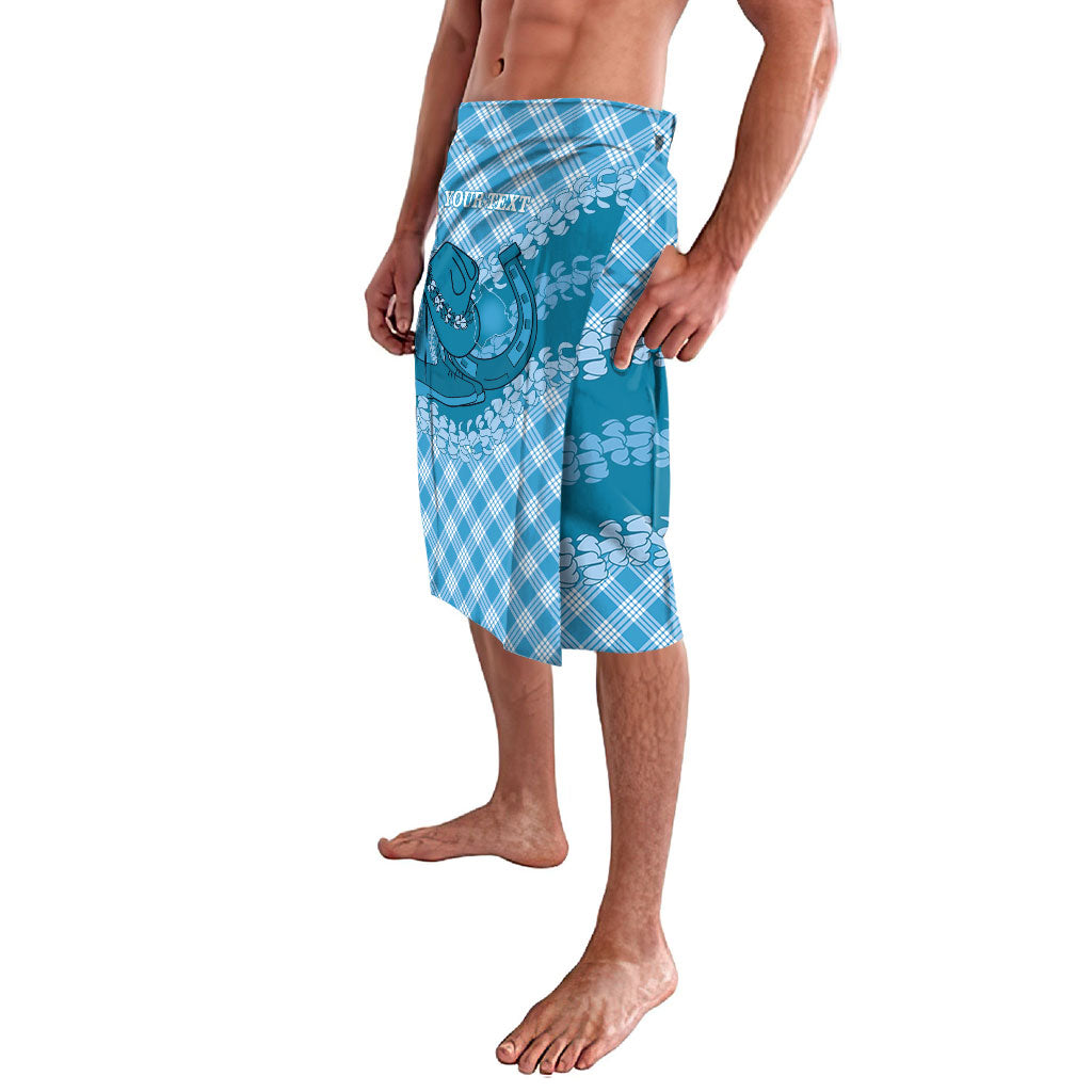 Polu Hawaii Cowboy Palaka Motifs Personalised Lavalava Paniolo Festival Puakenikeni Lei LT14 - Polynesian Pride