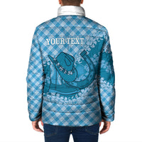 Polu Hawaii Cowboy Palaka Motifs Personalised Padded Jacket Paniolo Festival Puakenikeni Lei LT14 - Polynesian Pride