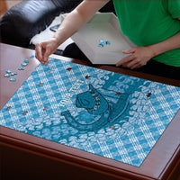 Polu Hawaii Cowboy Palaka Motifs Personalised Puzzle Paniolo Festival Puakenikeni Lei LT14 - Polynesian Pride