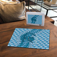 Polu Hawaii Cowboy Palaka Motifs Personalised Puzzle Paniolo Festival Puakenikeni Lei LT14 - Polynesian Pride