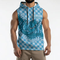 Polu Hawaii Cowboy Palaka Motifs Personalised Sleeveless Hoodie Paniolo Festival Puakenikeni Lei LT14 - Polynesian Pride
