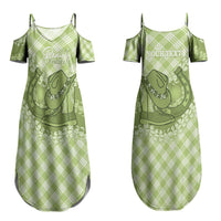 Omaomao Hawaii Cowboy Palaka Motifs Personalised Couples Matching Summer Maxi Dress and Hawaiian Shirt Paniolo Festival Puakenikeni Lei LT14 - Polynesian Pride