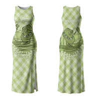 Omaomao Hawaii Cowboy Palaka Motifs Personalised Couples Matching Tank Maxi Dress and Hawaiian Shirt Paniolo Festival Puakenikeni Lei LT14 - Polynesian Pride