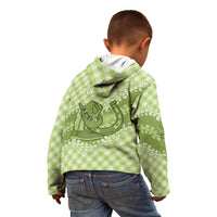 Omaomao Hawaii Cowboy Palaka Motifs Personalised Kid Hoodie Paniolo Festival Puakenikeni Lei LT14 - Polynesian Pride
