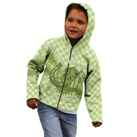 Omaomao Hawaii Cowboy Palaka Motifs Personalised Kid Hoodie Paniolo Festival Puakenikeni Lei LT14 - Polynesian Pride