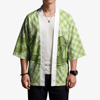 Omaomao Hawaii Cowboy Palaka Motifs Personalised Kimono Paniolo Festival Puakenikeni Lei LT14 - Polynesian Pride