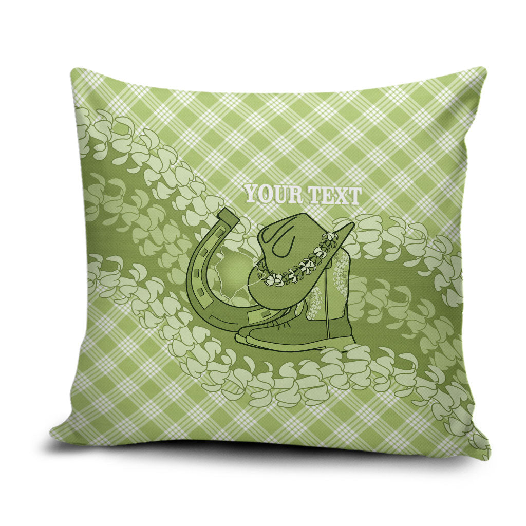 Omaomao Hawaii Cowboy Palaka Motifs Personalised Pillow Cover Paniolo Festival Puakenikeni Lei