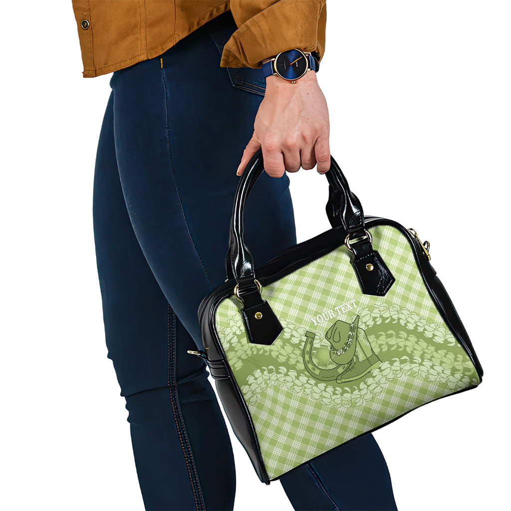 Omaomao Hawaii Cowboy Palaka Motifs Personalised Shoulder Handbag Paniolo Festival Puakenikeni Lei LT14 - Polynesian Pride