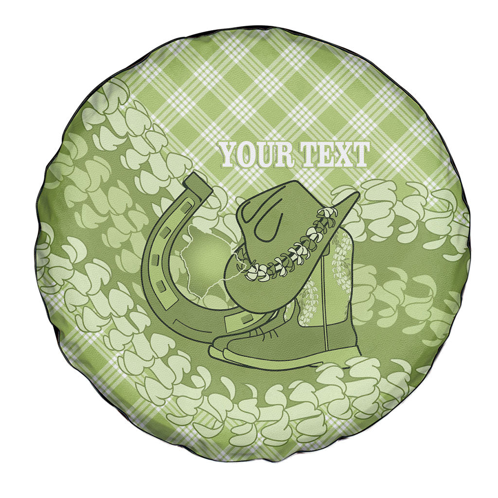 Omaomao Hawaii Cowboy Palaka Motifs Personalised Spare Tire Cover Paniolo Festival Puakenikeni Lei LT14 - Polynesian Pride