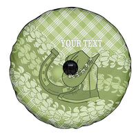 Omaomao Hawaii Cowboy Palaka Motifs Personalised Spare Tire Cover Paniolo Festival Puakenikeni Lei LT14 - Polynesian Pride