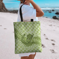 Omaomao Hawaii Cowboy Palaka Motifs Personalised Tote Bag Paniolo Festival Puakenikeni Lei LT14 - Polynesian Pride
