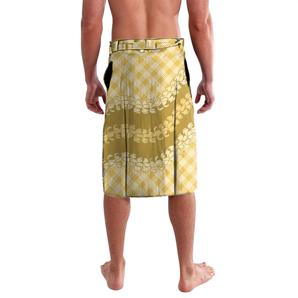 Melemele Hawaii Cowboy Palaka Motifs Personalised Lavalava Paniolo Festival Puakenikeni Lei LT14 - Polynesian Pride