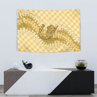 Melemele Hawaii Cowboy Palaka Motifs Personalised Tapestry Paniolo Festival Puakenikeni Lei LT14 - Polynesian Pride