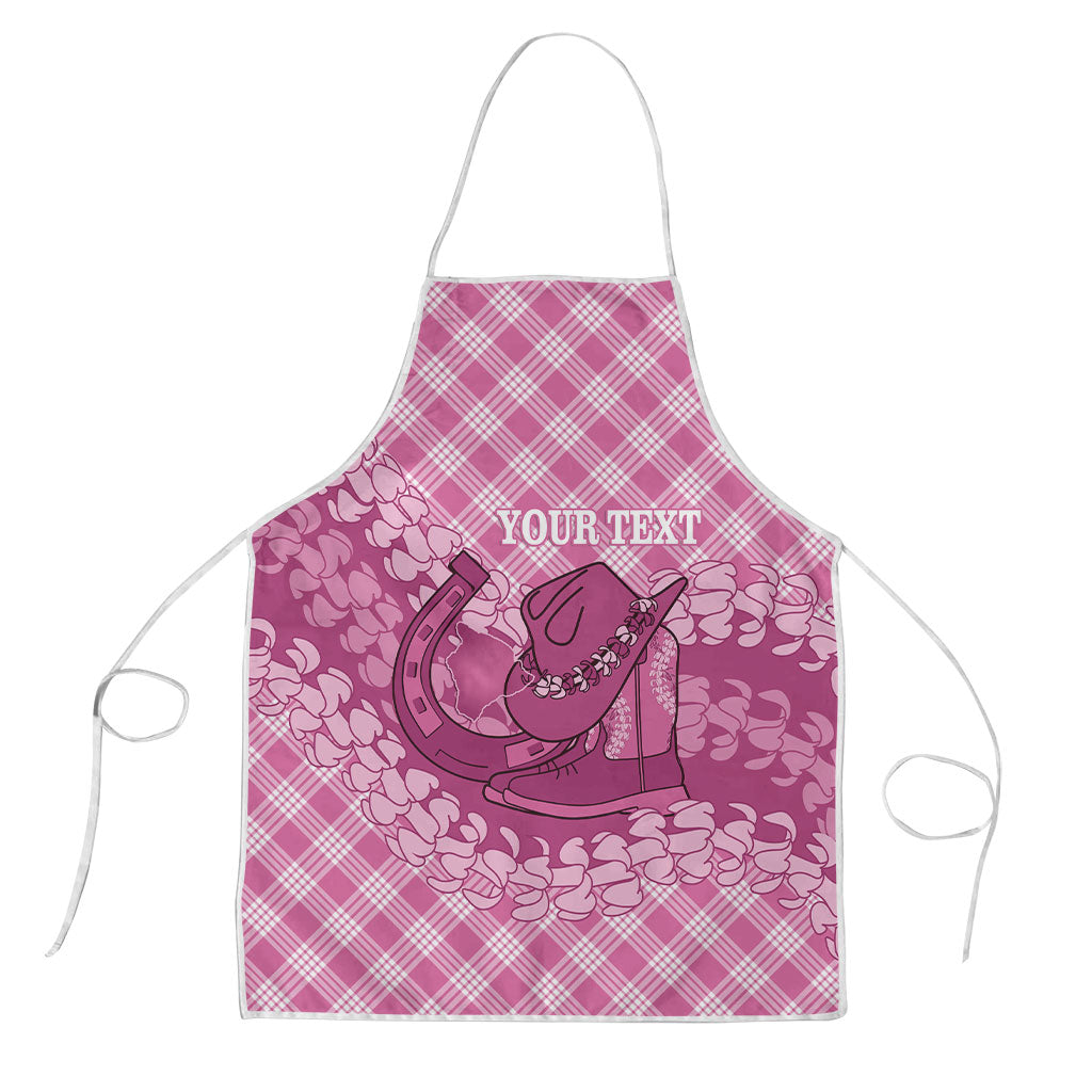 Alaka Hawaii Cowboy Palaka Motifs Personalised Apron Paniolo Festival Puakenikeni Lei