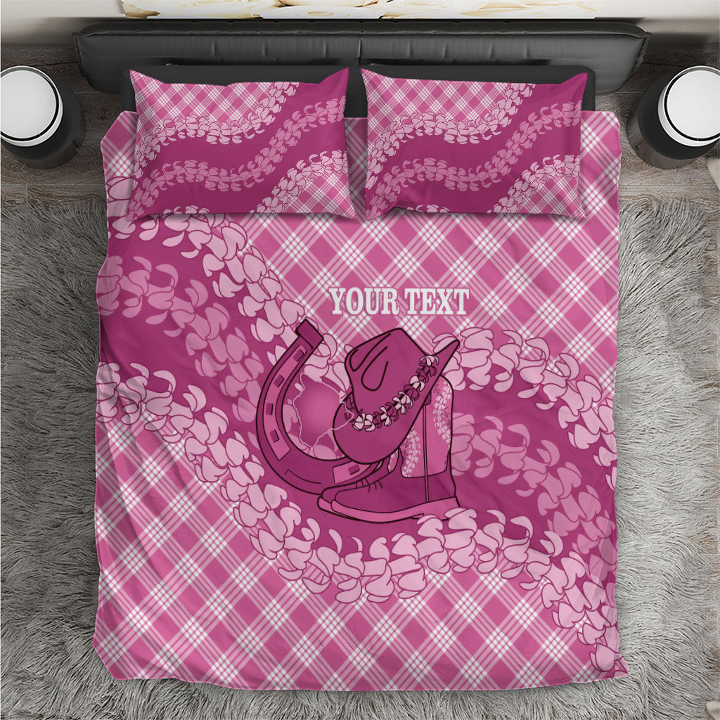 Alaka Hawaii Cowboy Palaka Motifs Personalised Bedding Set Paniolo Festival Puakenikeni Lei