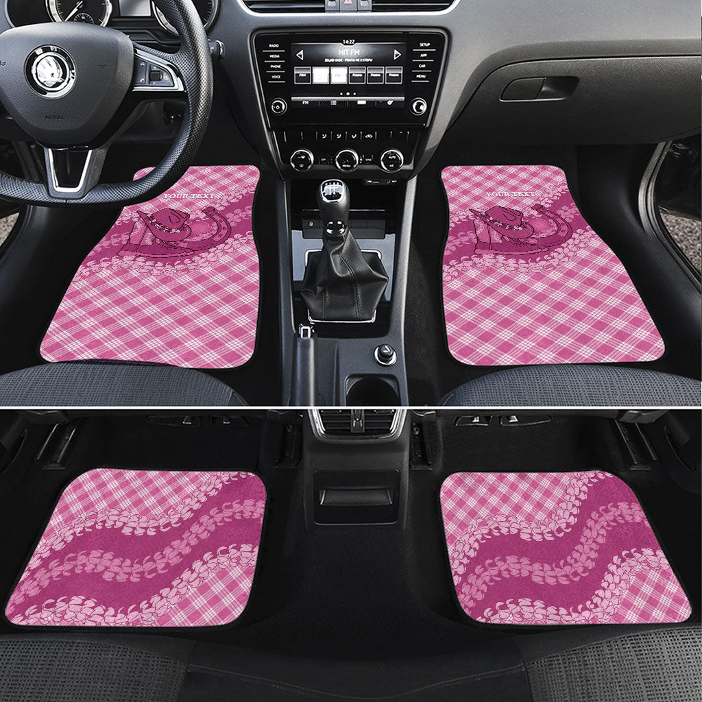 Alaka Hawaii Cowboy Palaka Motifs Personalised Car Mats Paniolo Festival Puakenikeni Lei