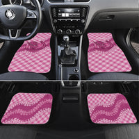 Alaka Hawaii Cowboy Palaka Motifs Personalised Car Mats Paniolo Festival Puakenikeni Lei LT14 Set 4pcs Pink - Polynesian Pride
