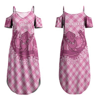 Alaka Hawaii Cowboy Palaka Motifs Personalised Couples Matching Summer Maxi Dress and Hawaiian Shirt Paniolo Festival Puakenikeni Lei LT14 - Polynesian Pride