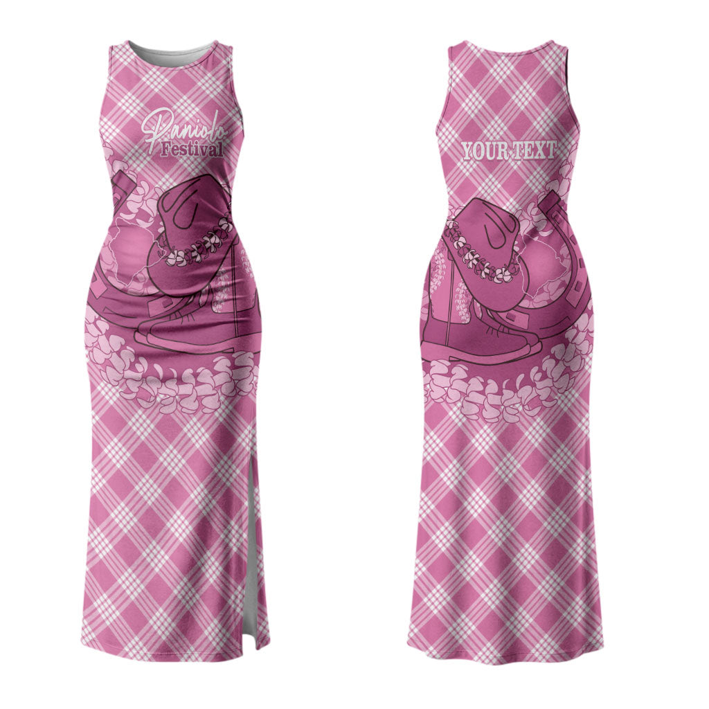 Alaka Hawaii Cowboy Palaka Motifs Personalised Couples Matching Tank Maxi Dress and Hawaiian Shirt Paniolo Festival Puakenikeni Lei LT14 - Polynesian Pride