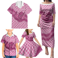 Alaka Hawaii Cowboy Palaka Motifs Personalised Family Matching Puletasi and Hawaiian Shirt Paniolo Festival Puakenikeni Lei LT14 - Polynesian Pride