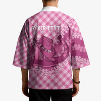 Alaka Hawaii Cowboy Palaka Motifs Personalised Kimono Paniolo Festival Puakenikeni Lei LT14 - Polynesian Pride