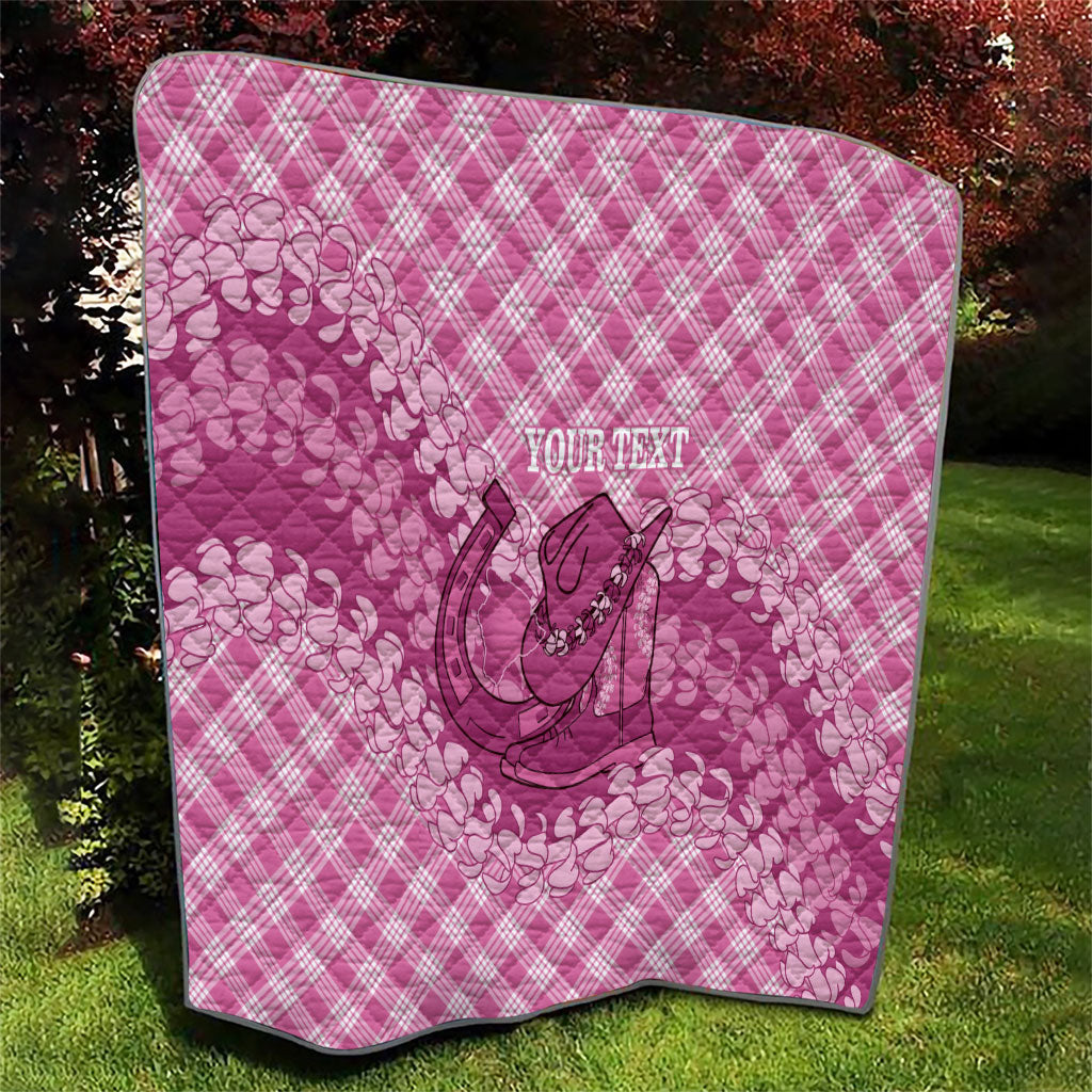 Alaka Hawaii Cowboy Palaka Motifs Personalised Quilt Paniolo Festival Puakenikeni Lei LT14 - Polynesian Pride