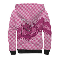 Alaka Hawaii Cowboy Palaka Motifs Personalised Sherpa Hoodie Paniolo Festival Puakenikeni Lei LT14 - Polynesian Pride