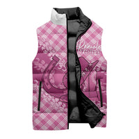 Alaka Hawaii Cowboy Palaka Motifs Personalised Sleeveless Puffer Jacket Paniolo Festival Puakenikeni Lei LT14 - Polynesian Pride