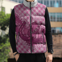 Alaka Hawaii Cowboy Palaka Motifs Personalised Sleeveless Puffer Jacket Paniolo Festival Puakenikeni Lei LT14 - Polynesian Pride