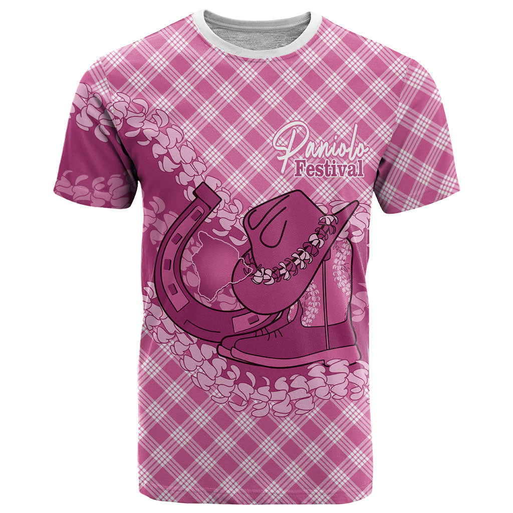 Alaka Hawaii Cowboy Palaka Motifs Personalised T Shirt Paniolo Festival Puakenikeni Lei