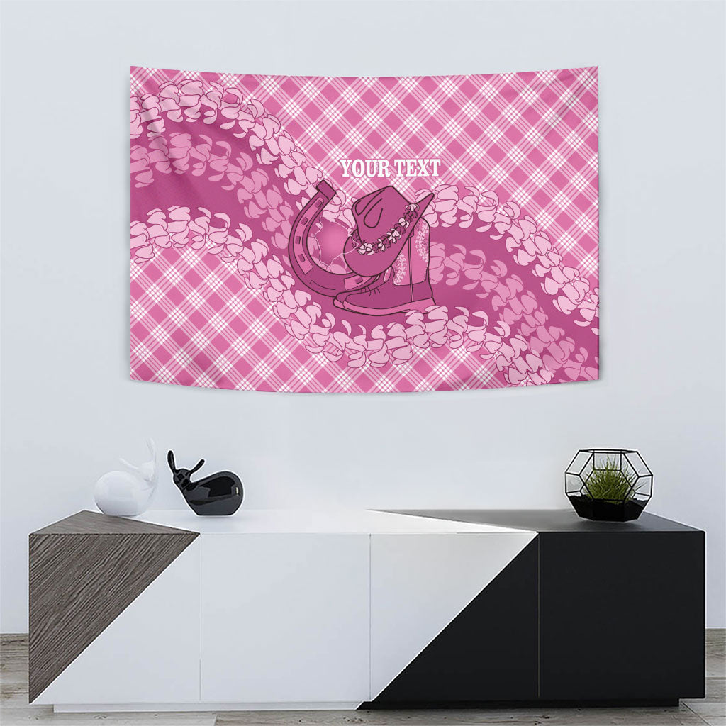 Alaka Hawaii Cowboy Palaka Motifs Personalised Tapestry Paniolo Festival Puakenikeni Lei LT14 - Polynesian Pride