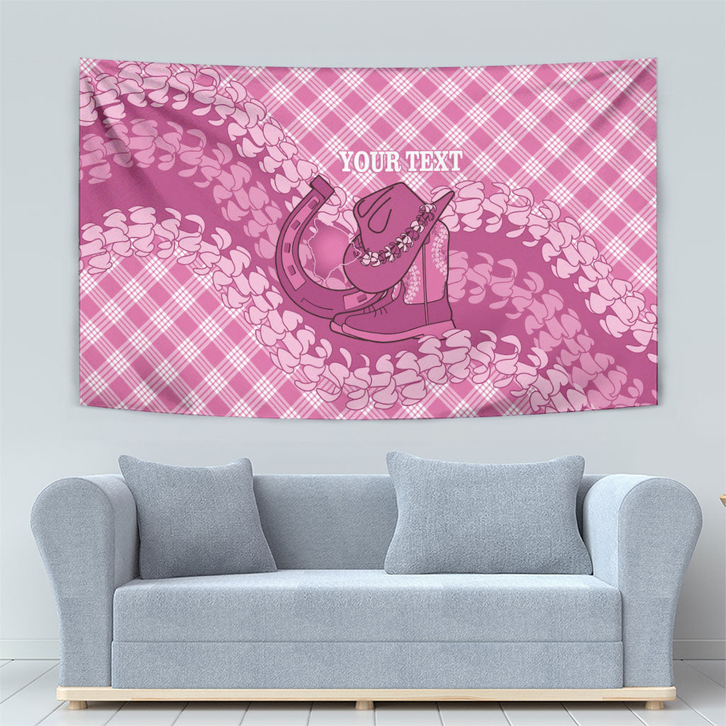 Alaka Hawaii Cowboy Palaka Motifs Personalised Tapestry Paniolo Festival Puakenikeni Lei LT14 - Polynesian Pride