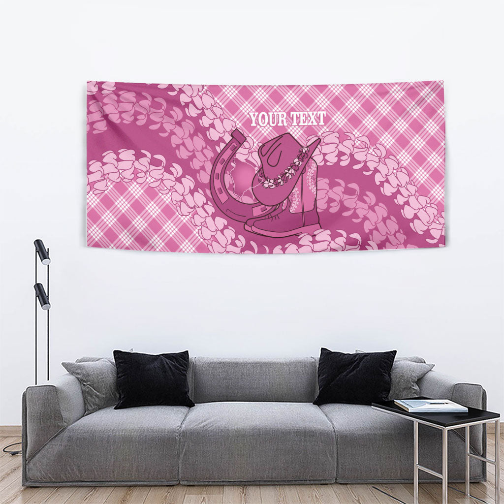 Alaka Hawaii Cowboy Palaka Motifs Personalised Tapestry Paniolo Festival Puakenikeni Lei LT14 - Polynesian Pride