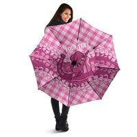 Alaka Hawaii Cowboy Palaka Motifs Personalised Umbrella Paniolo Festival Puakenikeni Lei LT14 - Polynesian Pride