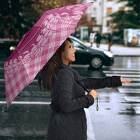 Alaka Hawaii Cowboy Palaka Motifs Personalised Umbrella Paniolo Festival Puakenikeni Lei LT14 - Polynesian Pride