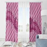 Alaka Hawaii Cowboy Palaka Motifs Personalised Window Curtain Paniolo Festival Puakenikeni Lei LT14 - Polynesian Pride