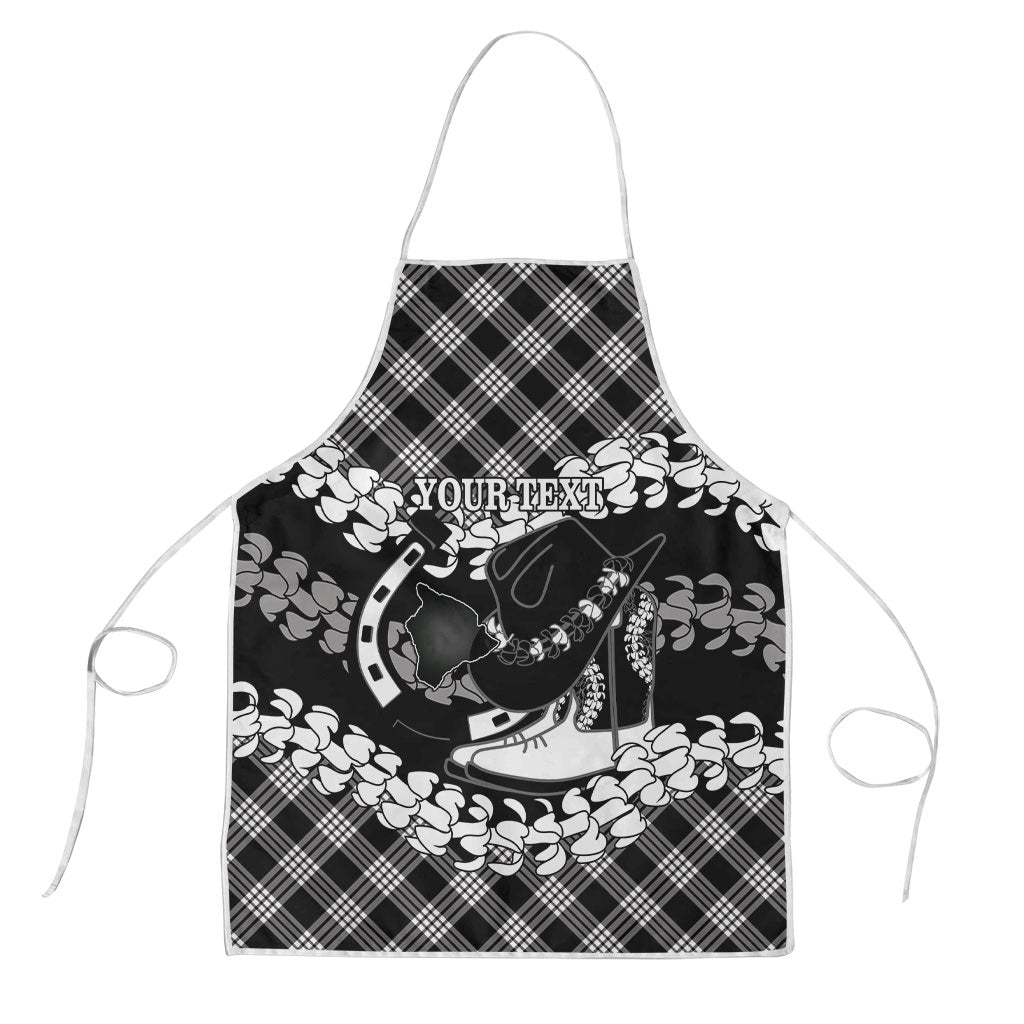 Eleele Hawaii Cowboy Palaka Motifs Personalised Apron Paniolo Festival Puakenikeni Lei