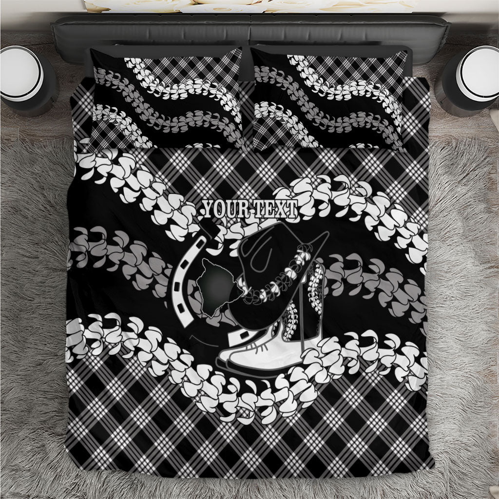 Eleele Hawaii Cowboy Palaka Motifs Personalised Bedding Set Paniolo Festival Puakenikeni Lei