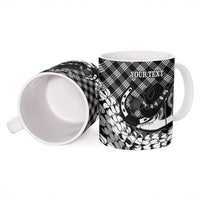 Eleele Hawaii Cowboy Palaka Motifs Personalised Ceramic Mug Paniolo Festival Puakenikeni Lei LT14 - Polynesian Pride