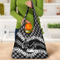 Eleele Hawaii Cowboy Palaka Motifs Personalised Grocery Bag Paniolo Festival Puakenikeni Lei LT14 - Polynesian Pride