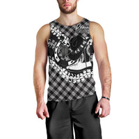 Eleele Hawaii Cowboy Palaka Motifs Personalised Men Tank Top Paniolo Festival Puakenikeni Lei LT14 - Polynesian Pride