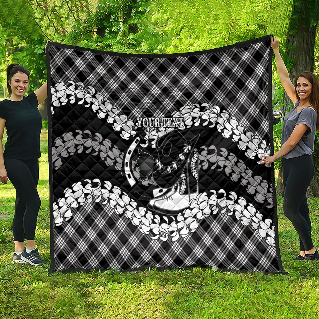 Eleele Hawaii Cowboy Palaka Motifs Personalised Quilt Paniolo Festival Puakenikeni Lei LT14 - Polynesian Pride